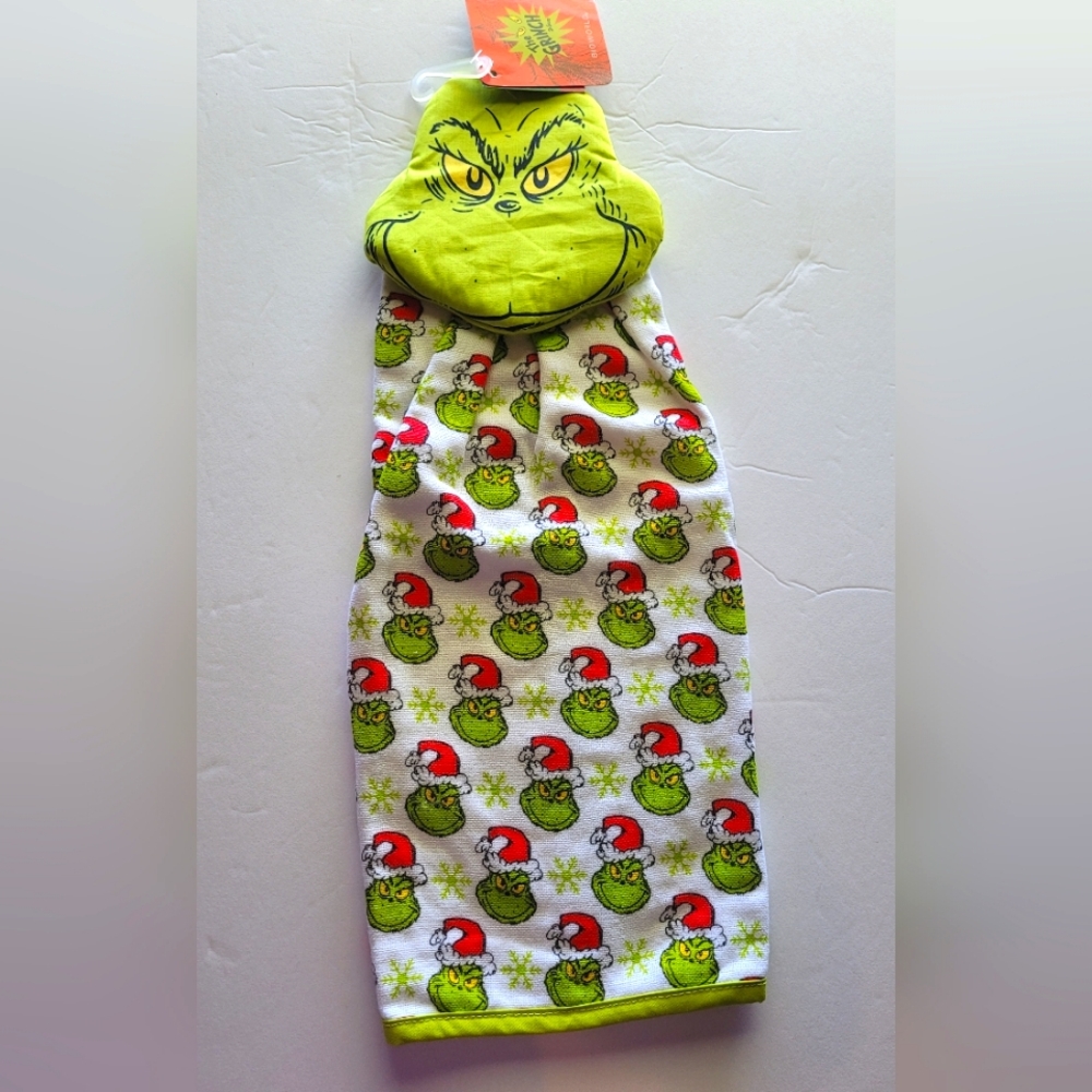 Grinch Christmas Dish Towel